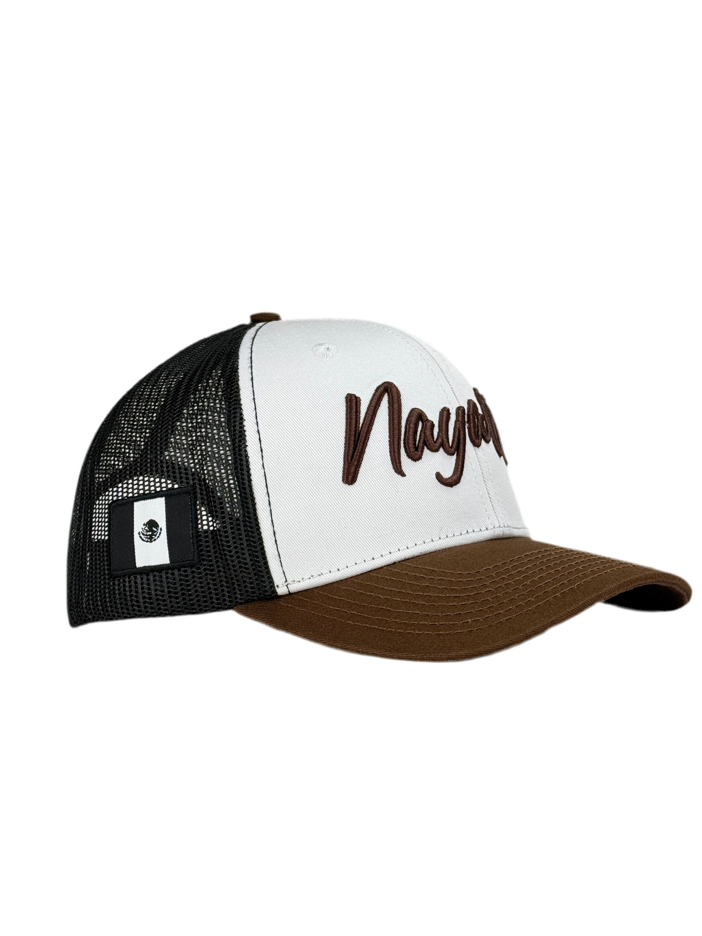 B. Nayarit White 6 Panel Trucker