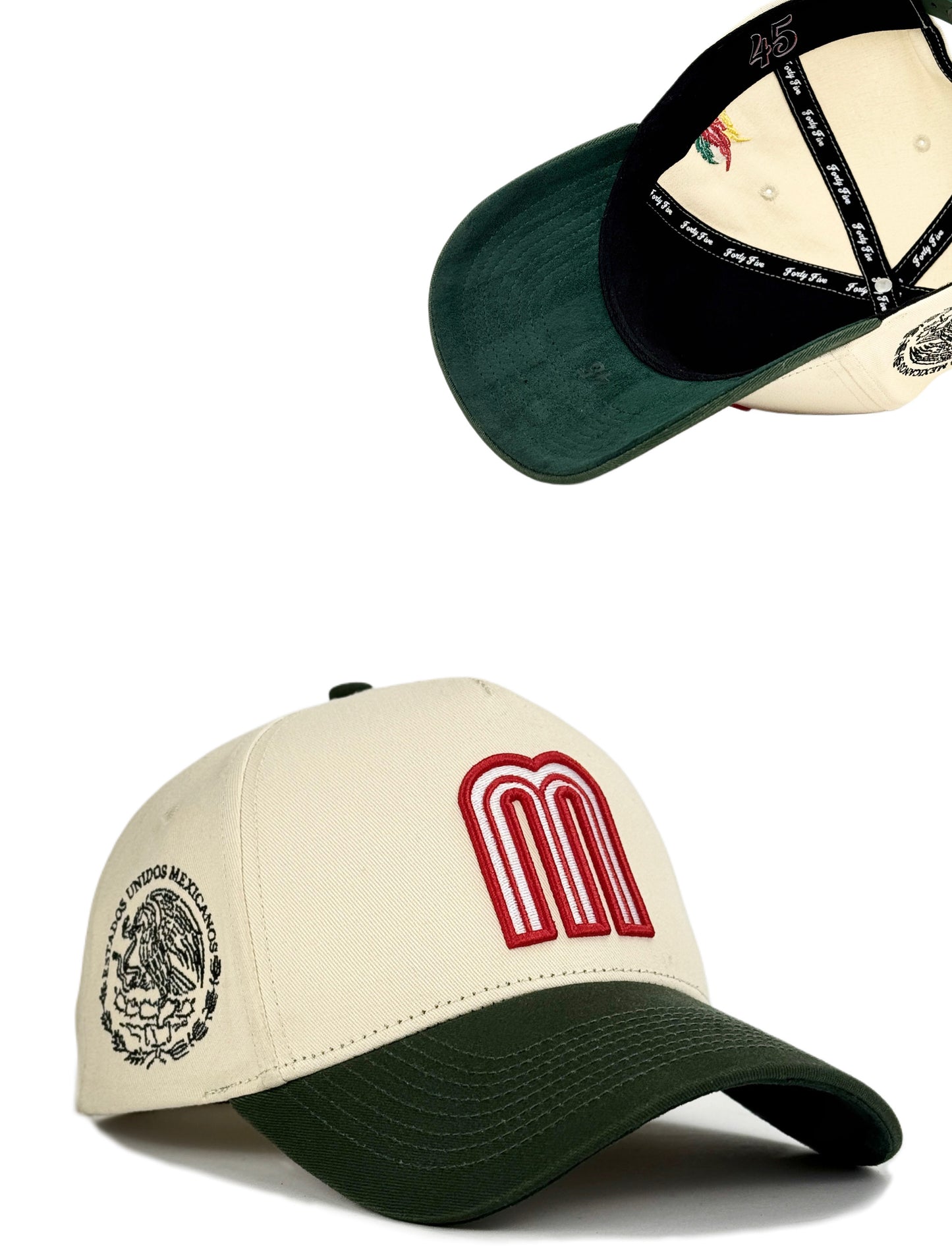 A Mexico M Cream Green Hat