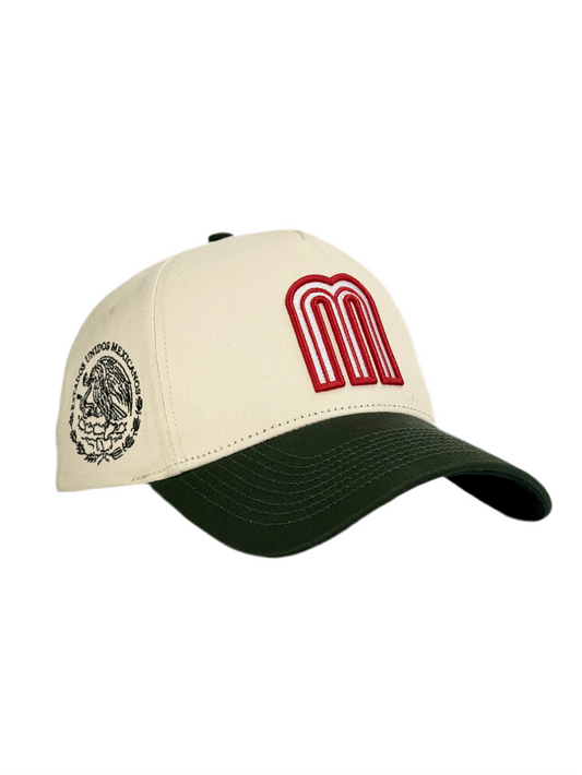 A Mexico M Cream Green Hat