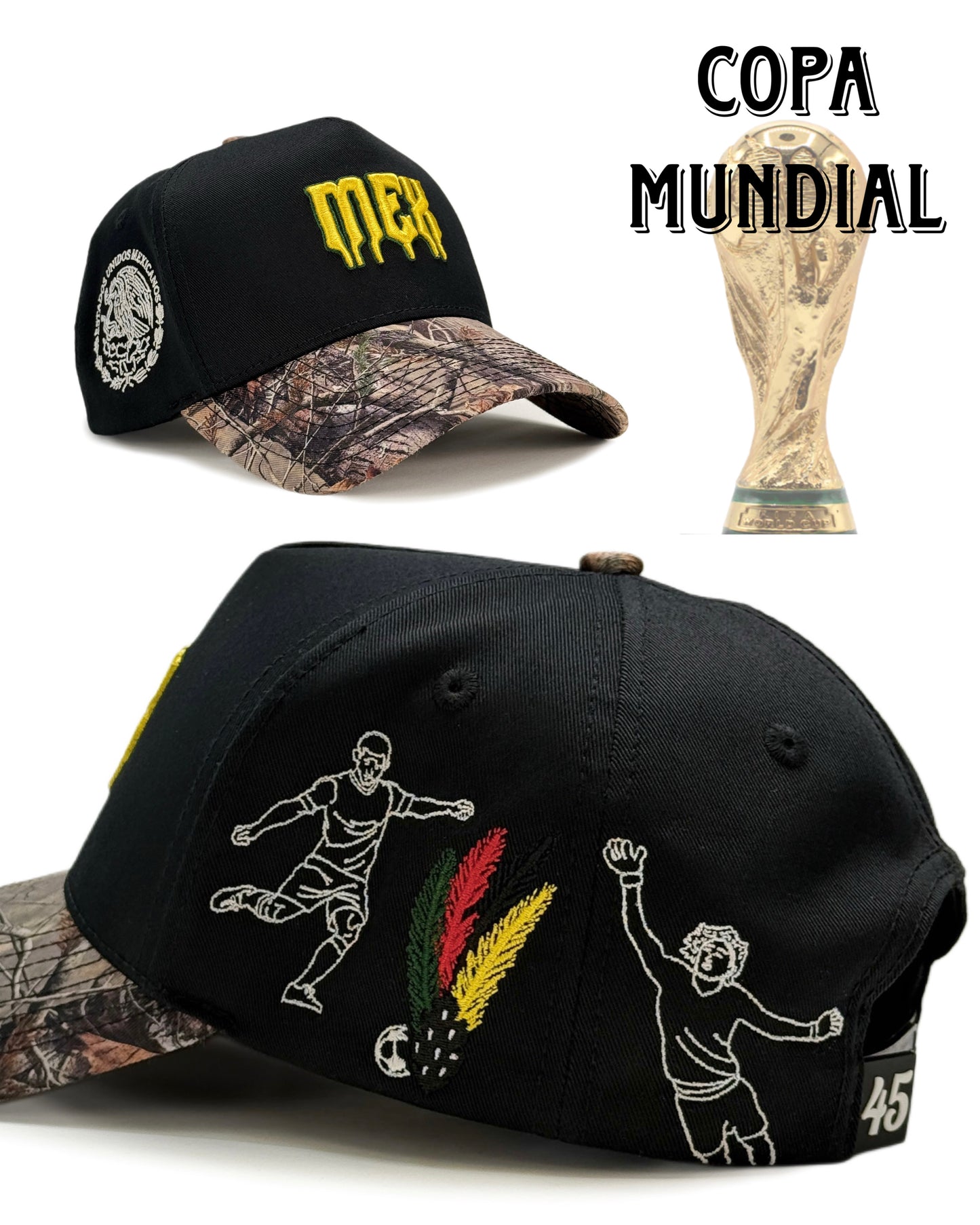 A QUINTO PARTIDO Special Edition MEX Black Camo Hat