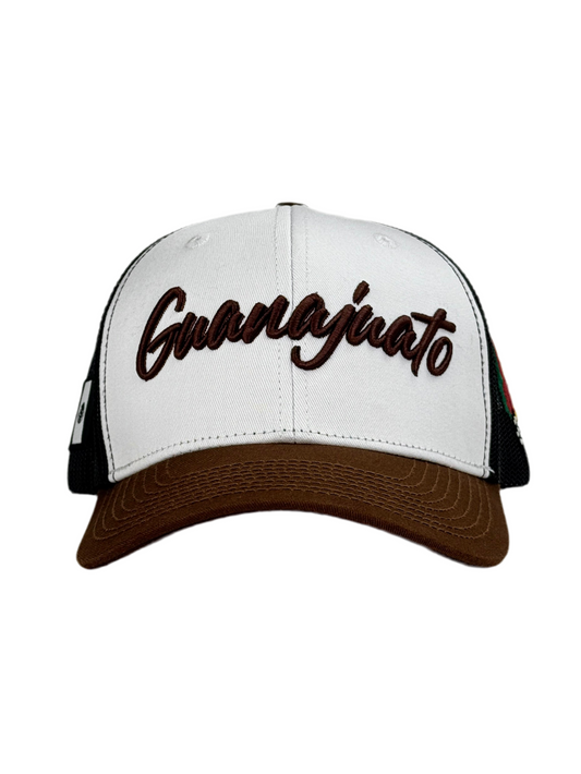 B. Guanajuato White 6 Panel Trucker
